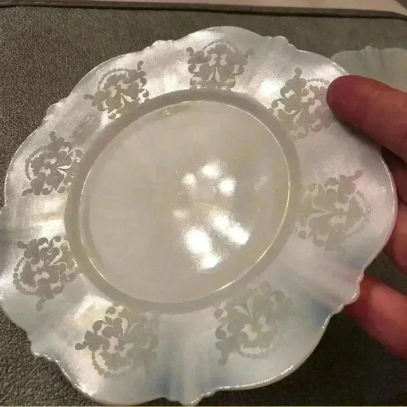 Set of 2 small  plates in the American Sweetheart pattern by Macbeth Evans 1930s - Picture 3 of 8